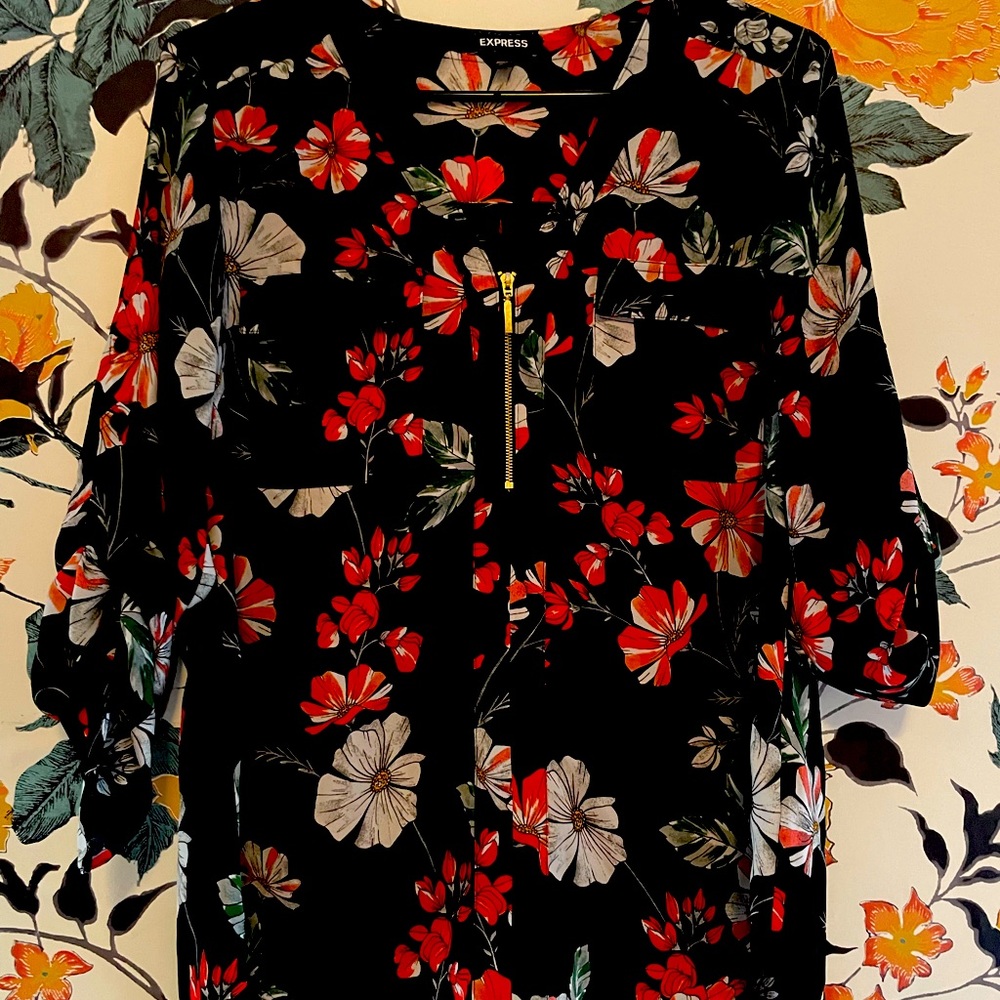 Express Floral Portofino Top